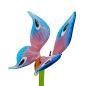 Preview: Pflanzenstecker, Schmetterling (rosa-blau)